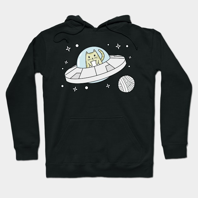 Cat Needs More Space Hoodie by goodkwr